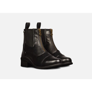 NWT OVATION Women's Easy On-&-Off Quantum Zip Paddock Black Boots - Size 8.5